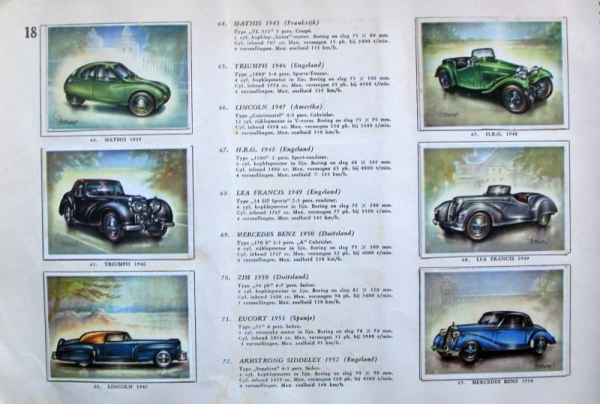 Virginia Cigarettes "Over Autos en Auto-Rennsport" Automobil-Scrapbook 1956 (8273)